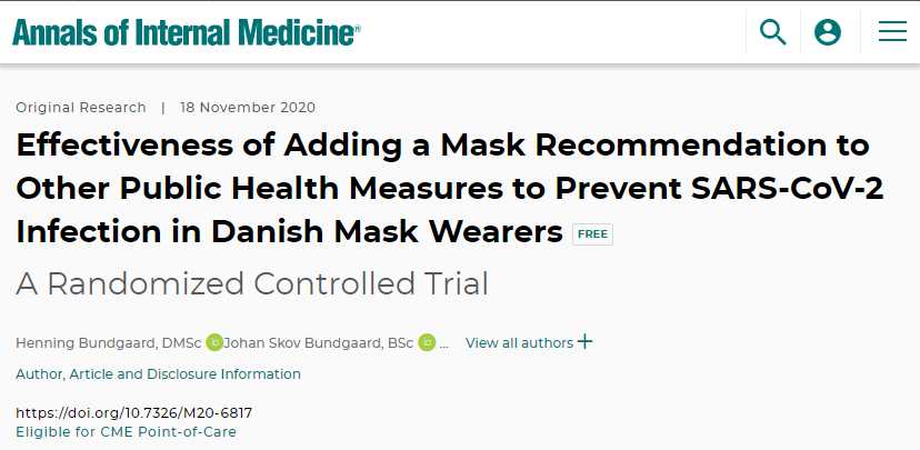 Effectiveness of Adding a Mask Recommendation to Other Public Health Measures to Prevent SARS-CoV-2 Infection in Danish Mask Wearers